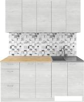 Готовая кухня Агута Альфа 1.6/60 (скандинавское дерево/скандинавское дерево/дуб бунратти)