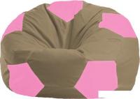 Кресло-мешок Flagman Мяч М1.1-89 (бежевый темный/розовый)