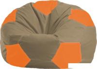 Кресло-мешок Flagman Мяч М1.1-90 (бежевый темный/оранжевый)