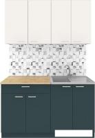 Готовая кухня Агута Альфа 1.4 (бензин/сатин/дуб бунратти)