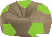 Кресло-мешок Flagman Мяч М1.1-88 (бежевый темный/салатовый)