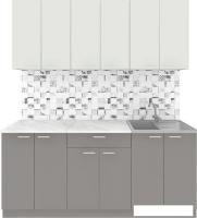 Готовая кухня Агута Альфа 1.8/60 (глиняный серый/холодный серый/опал светлый)