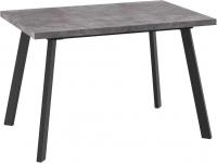 Кухонный стол Мамадома Борг-120 раздвижной 120-160x80 (дымчатая керамика/черный)