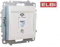 Розетка компьютерная Elbi Zena-Vega 609-015600-221 (белый)