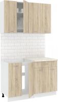 Готовая кухня Кортекс-мебель Корнелия Лира-лайт км.02460 1.2 м (дуб сонома/королевский опал)