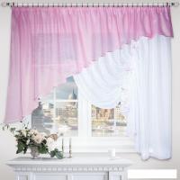 Тюль Nivasan Джульетта Hk.DG-P2 4x1.7 м (розовый, правая)