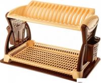 Сушилка для посуды Эльфпласт EP065 (бежевый/коричневый)