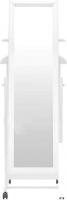 Стойка для одежды Мебелик с зеркалом на колесах В 24Н (белый)
