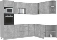 Готовая кухня Интерлиния Мила Лайт 1.88x2.6 правая без столешницы (бетон)