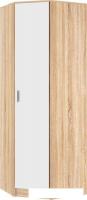 Шкаф распашной Памир Беатрис угловой (дуб сонома/белый глянец)
