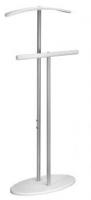 Стойка для одежды Мебелик Костюмная Дэви 2 (металлик/белый)