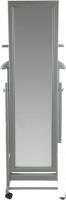 Стойка для одежды Мебелик с зеркалом на колесах В 24Н (серый)