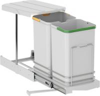 Мусорное ведро с разделителем Starax S-2392-G 24 л (серый)