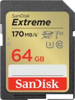 Карта памяти SanDisk Extreme SDXC SDSDXV2-064G-GNCIN 64GB