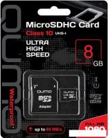 Карта памяти QUMO microSDHC QM8GMICSDHC10U1 8GB (с адаптером)