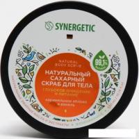 Synergetic Скраб для тела Сахарный Глубокое очищение и питание Карамельное яблоко и ваниль 300 мл