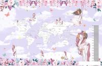 Виниловые обои Citydecor Princess 19 400x260, карта мира с ростомером