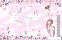 Виниловые обои Citydecor Princess 18 400x260, карта мира с ростомером
