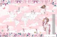 Виниловые обои Citydecor Princess 20 400x260, карта мира с ростомером
