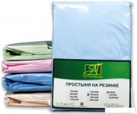 Постельное белье Альвитек Поплин однотонный на резинке 140x200x25 ПР-ПО-Р-140-ГОЛ (голубой)