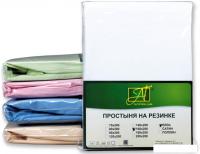 Постельное белье Альвитек Бязь однотонный на резинке 180x200x25 ПР-ПО-Р-180(180)-БЕЛ (белый)