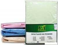 Постельное белье Альвитек Поплин однотонный на резинке 180x200x25 ПР-ПО-Р-180(180)-САЛ (салатовый)