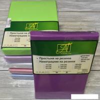 Постельное белье Альвитек Поплин однотонный на резинке 200x200x25 ПР-ПО-Р-200-ЧЕР (черничный)