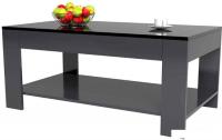 Журнальный столик Мебелик BeautyStyle 26 (графит темный U961/стекло черное)