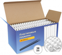 Пластиковая пружина для переплета Гелеос BCA4-38W 38 мм 50 шт (белый)