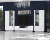 Горка Интерлиния Quartz-3 с подсветкой (белый платинум/бетон)