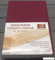 Постельное белье Альвитек Трикотажная на резинке 140x200x20 ПТР-МАР-140 (марсала)