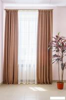 Комплект штор Decoretto Канвас орех КО-K106 1.25x2.6 м (коричневый, 2 шт)