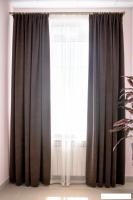 Комплект штор Decoretto Канвас горький шоколад КГШ-K110 1.88x2.6 м (коричневый, 2 шт)