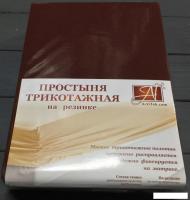 Постельное белье Альвитек Трикотажная на резинке 140x200x20 ПТР-ШОК-140 (шоколад)