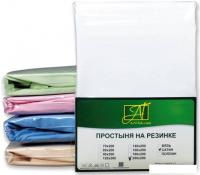 Постельное белье Альвитек Сатин однотонный на резинке 140x200x25 ПР-СО-Р-140-БЕЛ (белый)