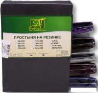 Постельное белье Альвитек Сатин однотонный на резинке 140x200x25 ПР-СО-Р-140-ГР (графит)