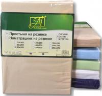 Постельное белье Альвитек Сатин однотонный на резинке 180x200x25 ПР-СО-Р-180(180)-КП (кофейная пена)