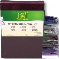 Постельное белье Альвитек Сатин однотонный на резинке 90x200x25 ПР-СО-Р-090-ЧЕРЕ (черешня)