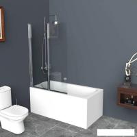 Стеклянная шторка для ванны BelBagno UNO-V-2-90/150-C-Cr