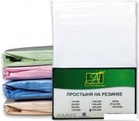 Постельное белье Альвитек Сатин однотонный на резинке 160x200x25 ПР-СО-Р-160-БЕЛ (белый)