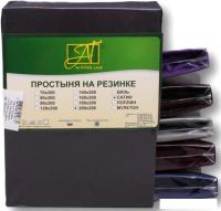 Постельное белье Альвитек Сатин однотонный на резинке 180x200x25 ПР-СО-Р-180(180)-ГР (графит)
