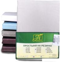 Постельное белье Альвитек Сатин однотонный на резинке 160x200x25 ПР-СО-Р-160-ЖСЕР (жемчужно-серый)