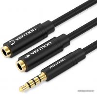 Кабель Vention BBVBY 3.5 мм Jack - 2x3.5мм Jack (0.3 м, черный)