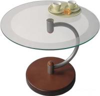 Журнальный столик Мебелик Дуэт 13Н (средне-коричневый/прозрачное стекло)