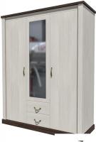 Шкаф распашной Интерлиния ТР-ШС-3 (вудлайн кремовый/дуб венге)