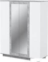 Шкаф распашной Интерлиния Quartz QZ-ШК3 (белый платинум/бетон)