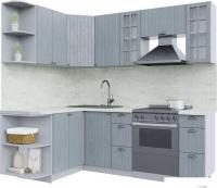 Готовая кухня Интерлиния Берес 1.5x2.2 левая (дуб серый/опал светлый)