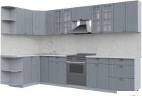 Готовая кухня Интерлиния Берес 1.5x3.3 левая (дуб серый/опал светлый)
