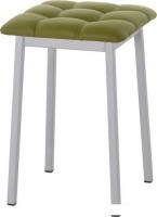 Табурет AMC Comfort 7К5.11 (кожзам, оливковый/серебристый)