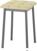 Табурет AMC Comfort 7К4.15 (кожзам, светло-желтый/графит)